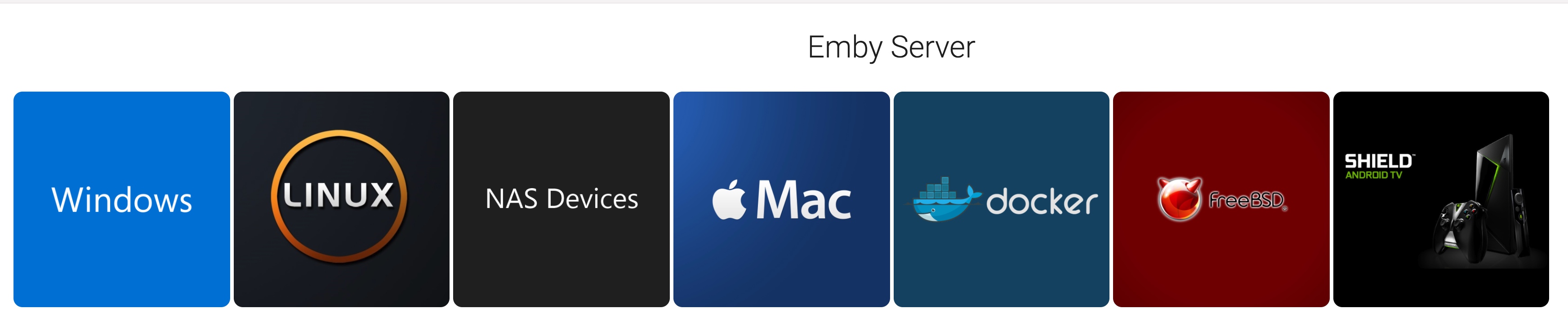 Emby server 支持平台